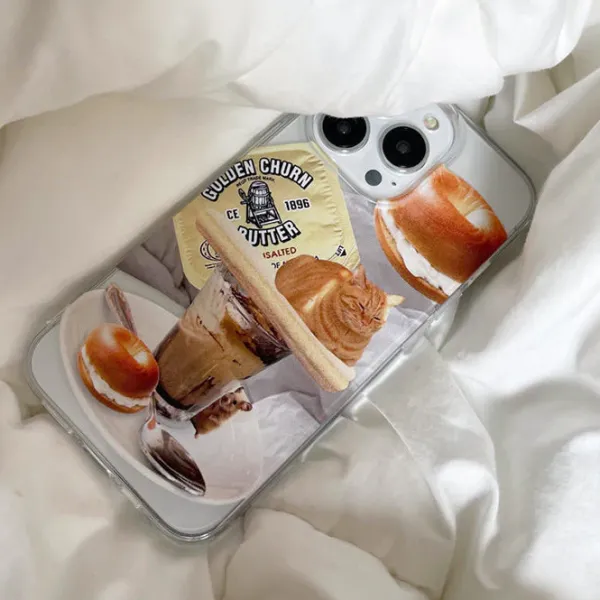 Iphone Cases*Boogzel Clothing Breakfast With Cat iPhone Case