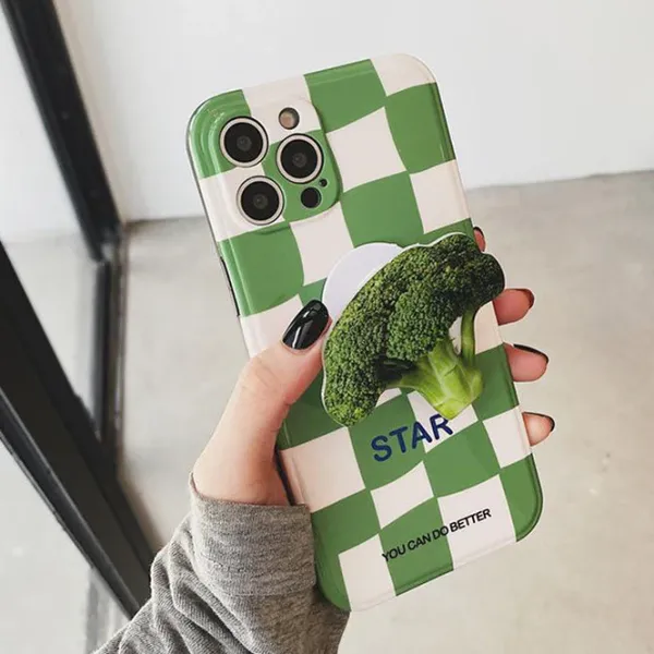 Iphone Cases*Boogzel Clothing Broccoli Checker iPhone Case Green