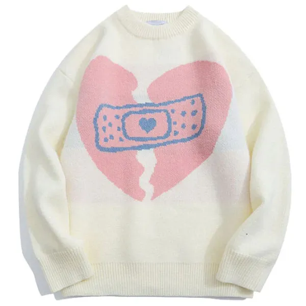 Sweaters*Boogzel Clothing Broken Heart Sweater