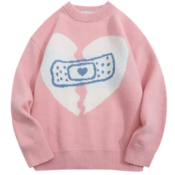 Sweaters*Boogzel Clothing Broken Heart Sweater