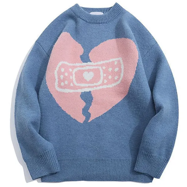 Sweaters*Boogzel Clothing Broken Heart Sweater