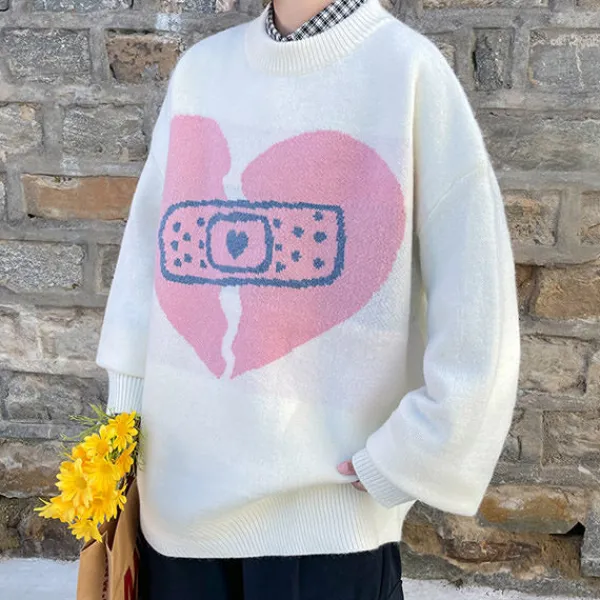 Sweaters*Boogzel Clothing Broken Heart Sweater