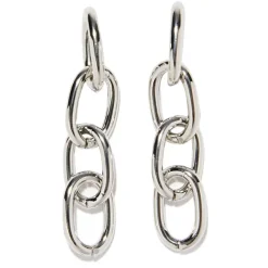 Earrings*Boogzel Clothing Broken Times Chain Earrings Silver