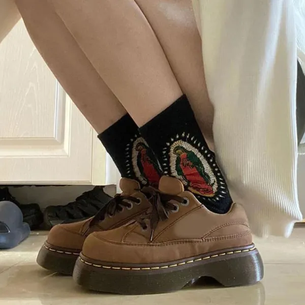 Classics|Boots / Platform Boots*Boogzel Clothing Brown Aesthetic Platform Oxford Shoes