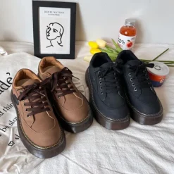Classics|Boots / Platform Boots*Boogzel Clothing Brown Aesthetic Platform Oxford Shoes