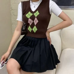 Argyle Sweaters & Vests|Knit Vests*Boogzel Clothing Argyle Vest Brown