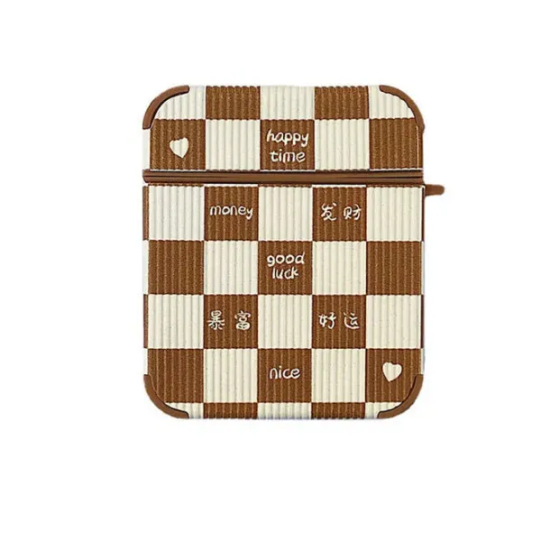 Iphone Cases*Boogzel Clothing Chessboard Airpods Case Brown