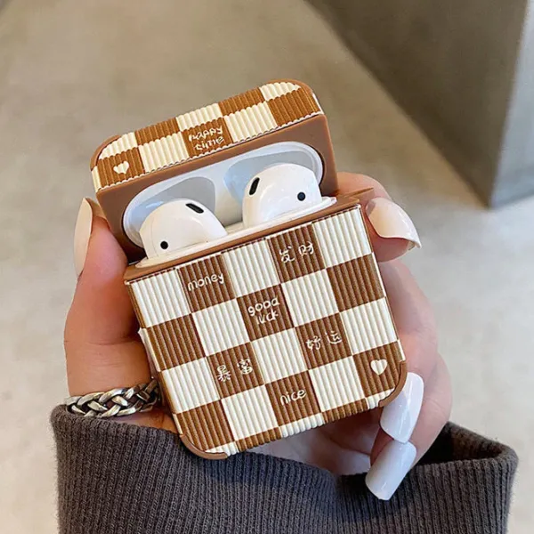 Iphone Cases*Boogzel Clothing Chessboard Airpods Case Brown