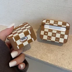 Iphone Cases*Boogzel Clothing Chessboard Airpods Case Brown