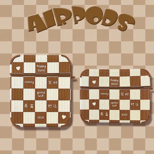 Iphone Cases*Boogzel Clothing Chessboard Airpods Case Brown