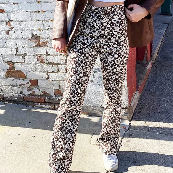Pants & Trousers*Boogzel Clothing Floral Pants Brown