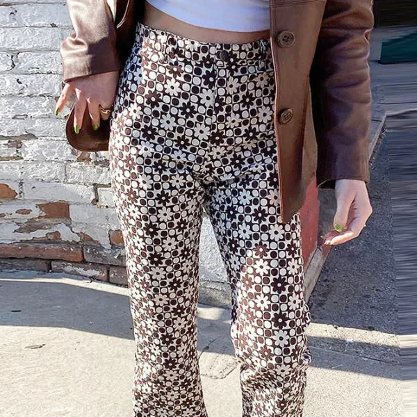 Pants & Trousers*Boogzel Clothing Floral Pants Brown
