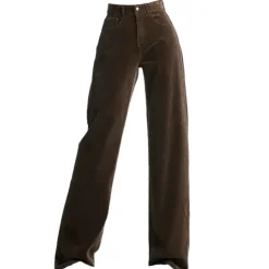 Pants & Trousers*Boogzel Clothing High-Rise Retro Cord Pants Brown