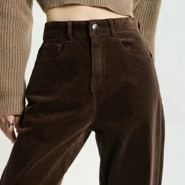 Pants & Trousers*Boogzel Clothing High-Rise Retro Cord Pants Brown