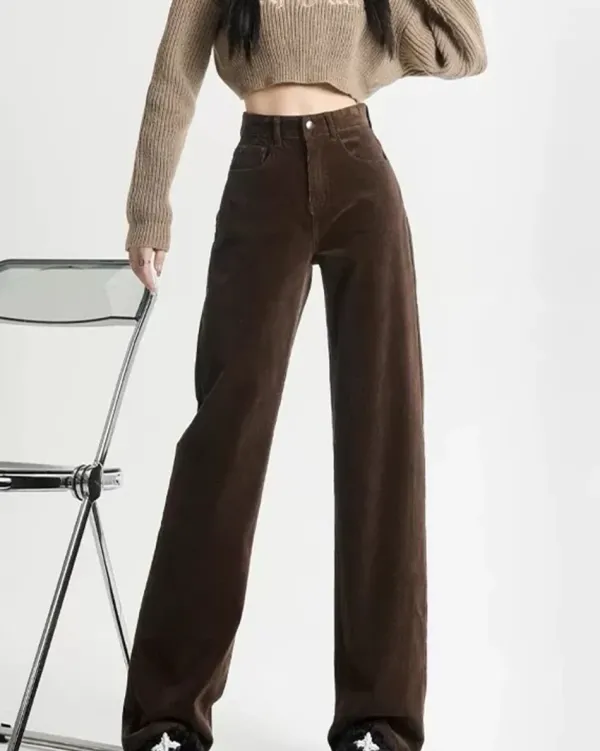 Pants & Trousers*Boogzel Clothing High-Rise Retro Cord Pants Brown