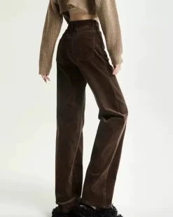 Pants & Trousers*Boogzel Clothing High-Rise Retro Cord Pants Brown