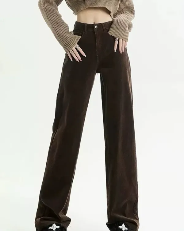 Pants & Trousers*Boogzel Clothing High-Rise Retro Cord Pants Brown