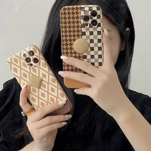 Iphone Cases*Boogzel Clothing Brown Houndstooth iPhone Case