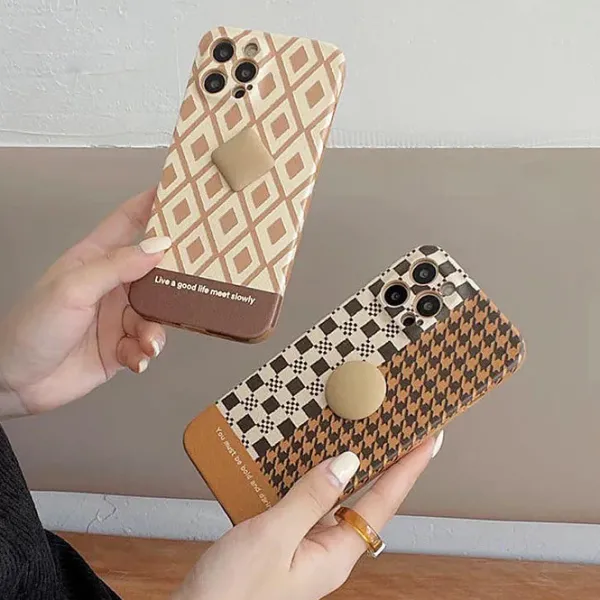 Iphone Cases*Boogzel Clothing Brown Houndstooth iPhone Case