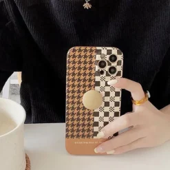 Iphone Cases*Boogzel Clothing Brown Houndstooth iPhone Case