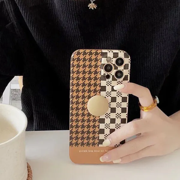 Iphone Cases*Boogzel Clothing Brown Houndstooth iPhone Case