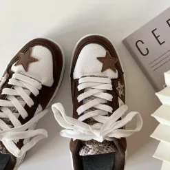 Classics|Aesthetic Sneakers*Boogzel Clothing Star Aesthetic Sneakers Brown