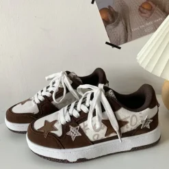 Classics|Aesthetic Sneakers*Boogzel Clothing Star Aesthetic Sneakers Brown