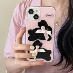 Iphone Cases*Boogzel Clothing Bunny & Bows iPhone Case Pink