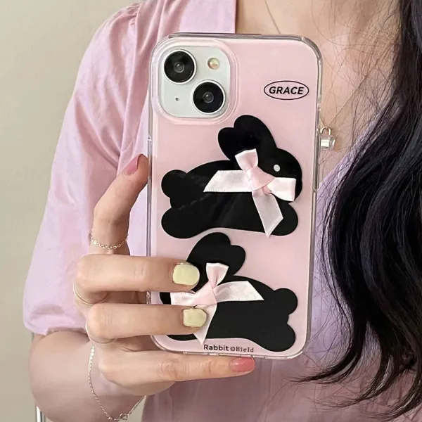 Iphone Cases*Boogzel Clothing Bunny & Bows iPhone Case Pink