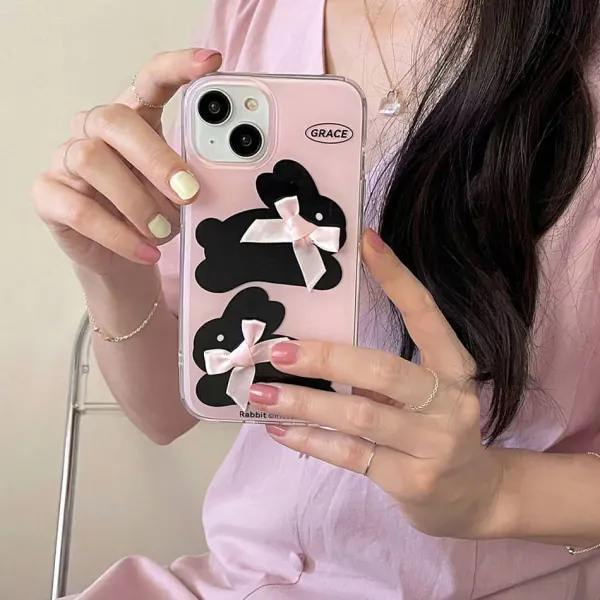 Iphone Cases*Boogzel Clothing Bunny & Bows iPhone Case Pink