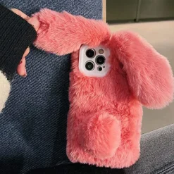 Iphone Cases*Boogzel Clothing Bunny Ears Furry iPhone Case Pink