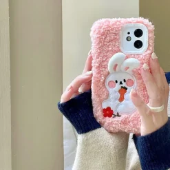Iphone Cases*Boogzel Clothing Bunny Fluffy iPhone Case Pink