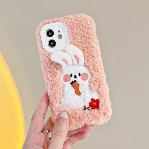 Iphone Cases*Boogzel Clothing Bunny Fluffy iPhone Case Pink