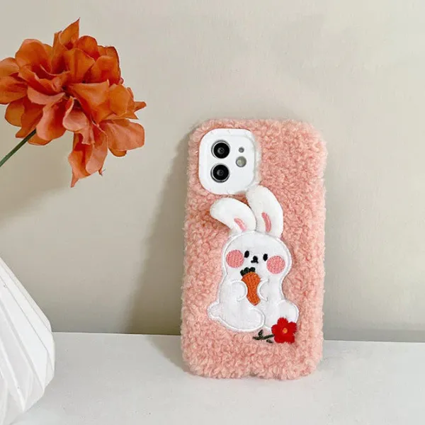 Iphone Cases*Boogzel Clothing Bunny Fluffy iPhone Case Pink