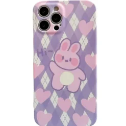 Iphone Cases*Boogzel Clothing Bunny Lilac Argyle iPhone Case Purple