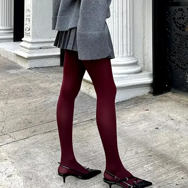 Other*Boogzel Clothing Tights Burgundy