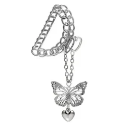 Hair Accessories*Boogzel Clothing Buttefly Grunge Hair Claw Silver