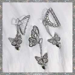 Hair Accessories*Boogzel Clothing Buttefly Grunge Hair Claw Silver