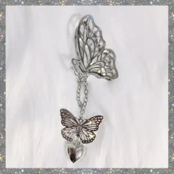 Hair Accessories*Boogzel Clothing Buttefly Grunge Hair Claw Silver