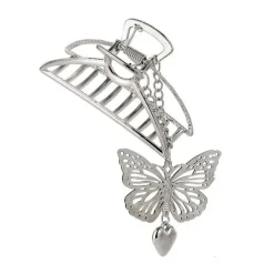 Hair Accessories*Boogzel Clothing Buttefly Grunge Hair Claw Silver