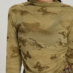Y2K Tops|Crop Tops*Boogzel Clothing Butterfly Aesthetic Long Sleeve Top