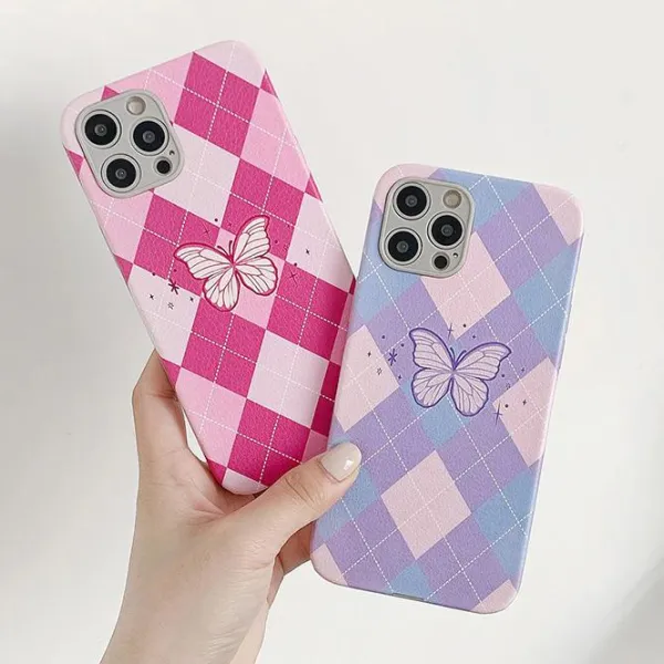 Iphone Cases*Boogzel Clothing Butterfly Argyle iPhone Case