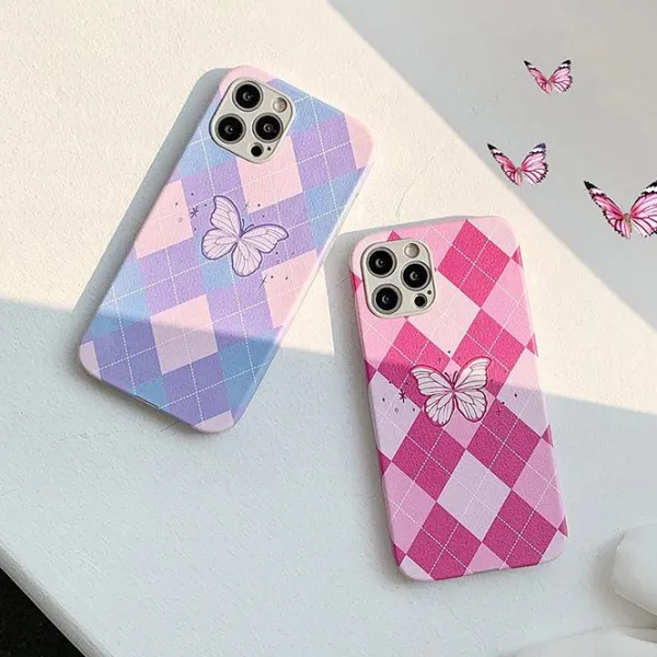 Iphone Cases*Boogzel Clothing Butterfly Argyle iPhone Case