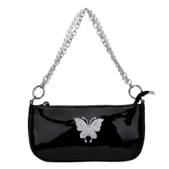 Bags & Purses*Boogzel Clothing Butterfly Baguette Bag Black