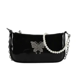 Bags & Purses*Boogzel Clothing Butterfly Baguette Bag Black