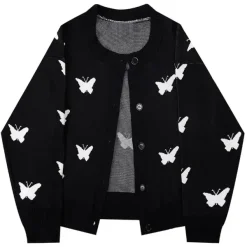 Knit Cardigans*Boogzel Clothing Butterfly Cardigan Black