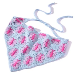 Other|Hats*Boogzel Clothing Butterfly Crochet Hair Scarf Blue/pink