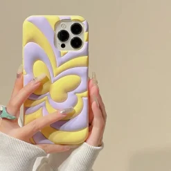Iphone Cases*Boogzel Clothing Butterfly 3D iPhone Case Purple/yellow