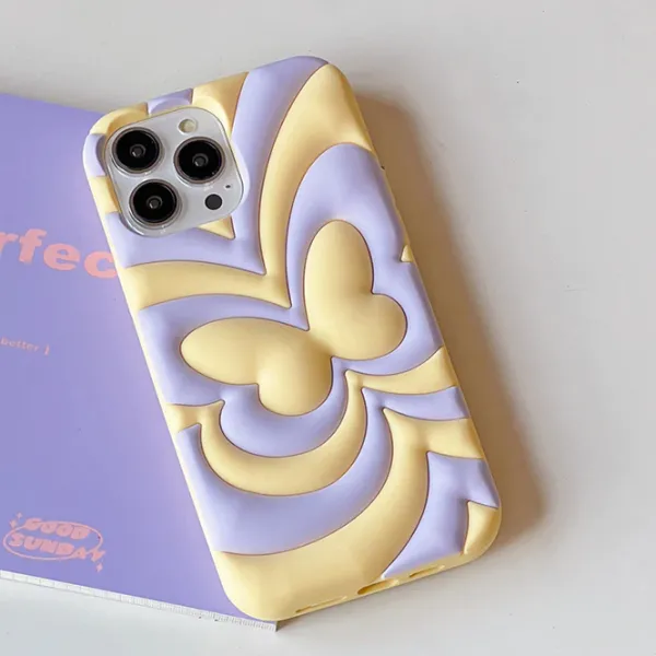 Iphone Cases*Boogzel Clothing Butterfly 3D iPhone Case Purple/yellow