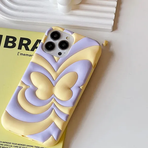 Iphone Cases*Boogzel Clothing Butterfly 3D iPhone Case Purple/yellow